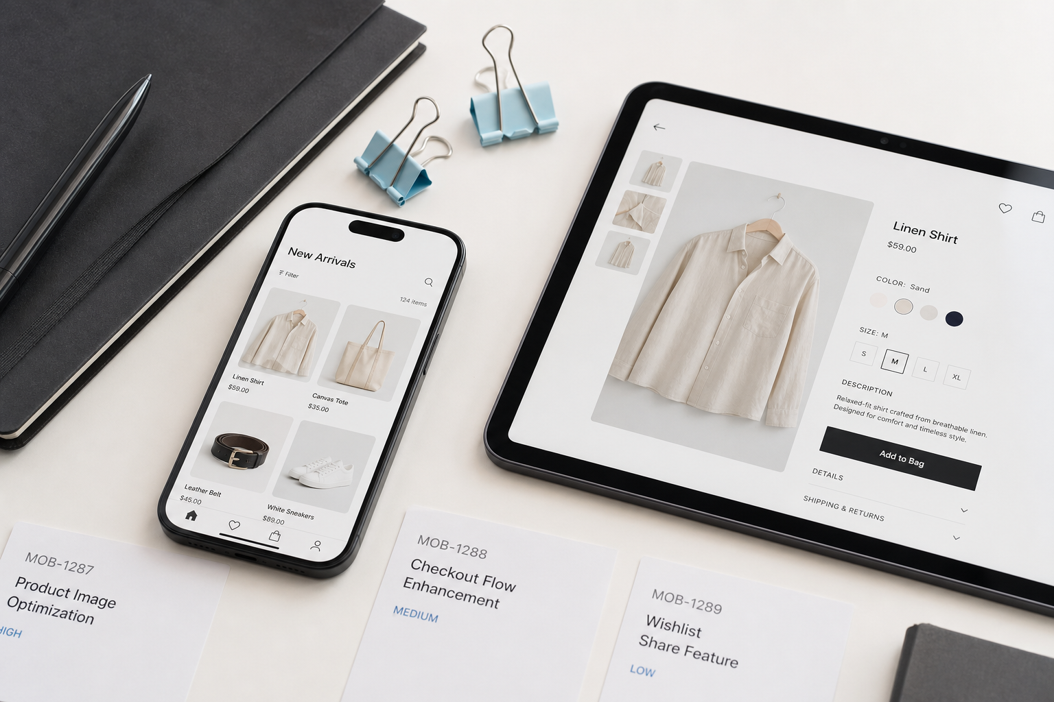Mobile commerce application design